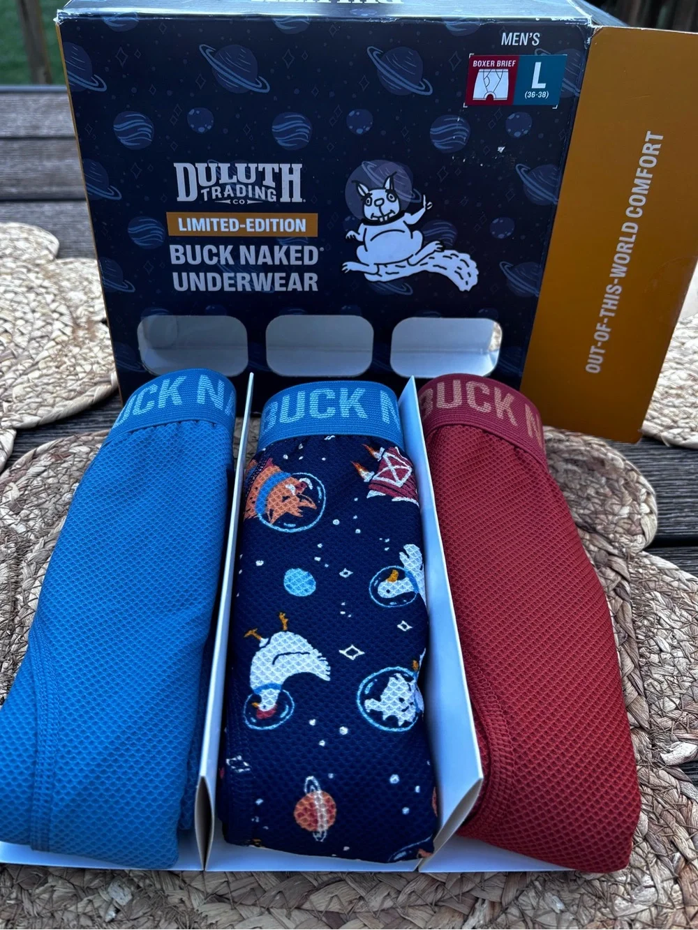 Duluth Trading Company Limited-Edition Buck Naked Underwear 3 Pack Men’s  Size L